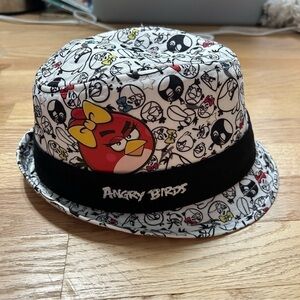 Angry Birds Fedora Bucket Hat White Black